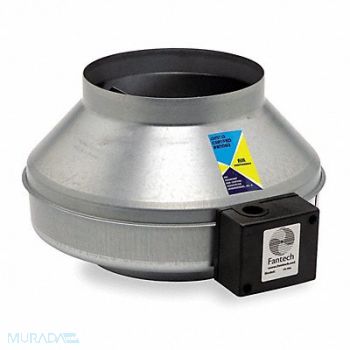 FANTECH Steel 13 D 15.3 H 6.1 W Inline Duct Fan, 4YM41