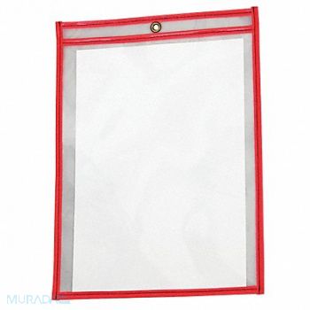 GRAINGER APPROVED Shop Ticket Holder Neon Red PK15, 4YNR6