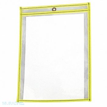 GRAINGER APPROVED Shop Ticket Holder Neon Yellw PK15, 4YNR7