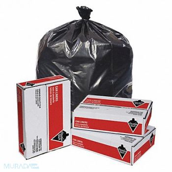 TOUGH GUY Trash Bags 50 gal.. Black PK50, 4YPC5
