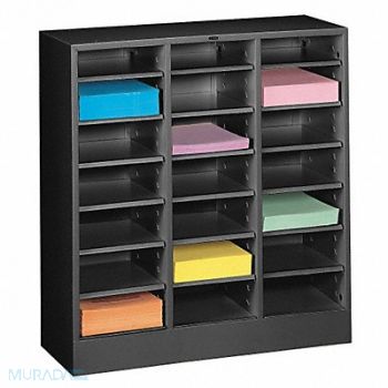 TENNSCO Literature Sorter Legal Size Black, 4YTD1