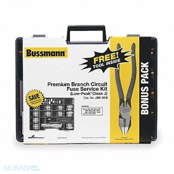 BUSSMANN Fuse Kit 36 Fuse Class J LPJ Series, 4YY93
