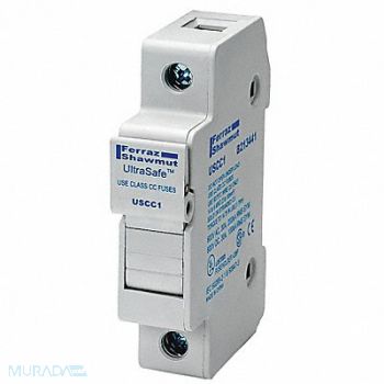 MERSEN Fuse Block 0 to 30A Class CC 1 Pole, 4ZCP6