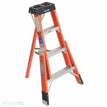 WERNER Tripod Stepladder FG 4 ft H 300 lb Cap., 4ZY19