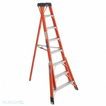 WERNER Tripod Stepladder FG 8 ft H 300 lb Cap., 4ZY20