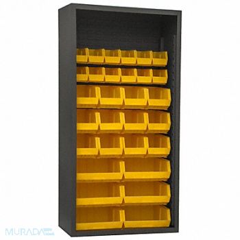DURHAM MFG Bin Cabinet Louvered 72 H 36 W 18 D, 36FA58