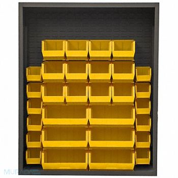 DURHAM MFG Bin Cabinet Louvered 60 H 48 W 18 D, 36FA61