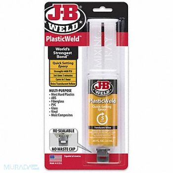 J-B WELD Epoxy Adhesive Syringe 1 1 Mix Ratio, 39F869