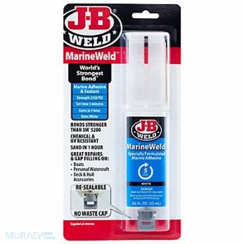J-B WELD Epoxy Adhesive Syringe 1 1 Mix Ratio, 453U42