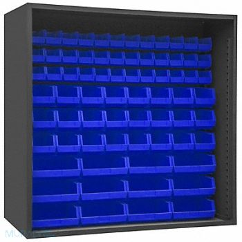 DURHAM MFG Bin Cabinet Louvered 72 H 72 W 24 D, 36FA87