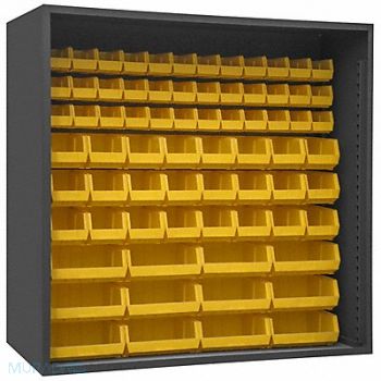 DURHAM MFG Bin Cabinet Louvered 72 H 72 W 24 D, 36FA88