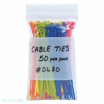 PARTNERS BRAND White Block Poly Bag 3 x5 4Mil PK1000, 50AC62