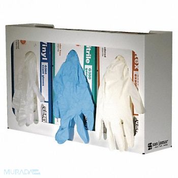 SAN JAMAR Disposable Glove Dispenser White, 50CR83