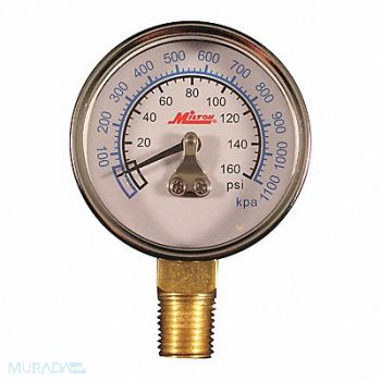 MILTON Pressure Gage 1/4 NPT 0-160PSI, 50DY56