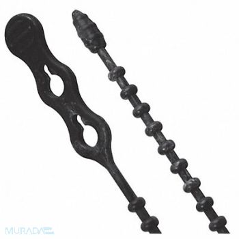 GARDNER BENDER Beadle Wraps 8 in Black 70 lb PK15, 50HZ31