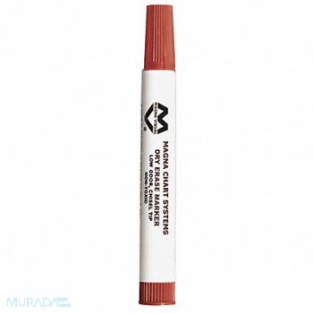 MAGNA VISUAL INC. Dry Erase Marker Red Chisel Point, 50KA63