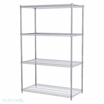 AKRO-MILS Wire Shelving Unit 24 x48 x74 4-Shelf, 50KM19