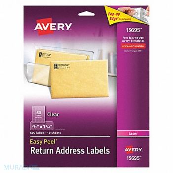 AVERY Clear laser Label 60 Up PK600, 50MT94