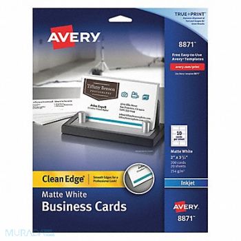 AVERY Printable Business Cards 2-Sided PK200, 50MW96