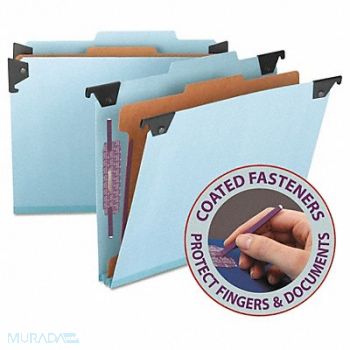 SMEAD Folder Hanging Pocket 4 Section Blue, 50XZ07