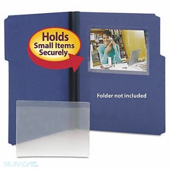 SMEAD Folder Self Adhesive Pocket Clear PK100, 50XZ78