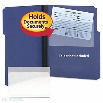 SMEAD Folder Self Adhesive Pocket Clear PK100, 50XZ79