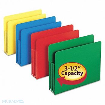 SMEAD Pocket Folder 3.5 Assorted PK4, 50YA51
