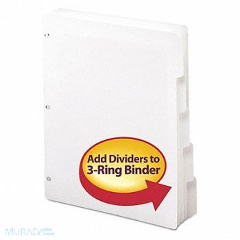SMEAD Index 3 Ring Binder Divider White PK20, 50YC71