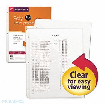 SMEAD File Jacket Poly Clear PK5, 50YC73