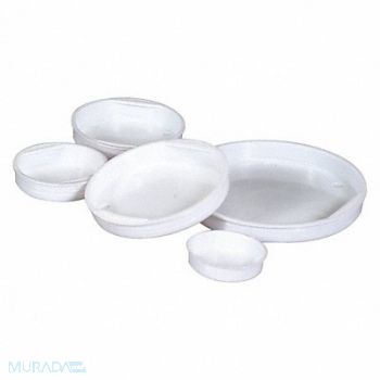 PARTNERS BRAND Plastic End Caps 5 White PK100, 51CP04