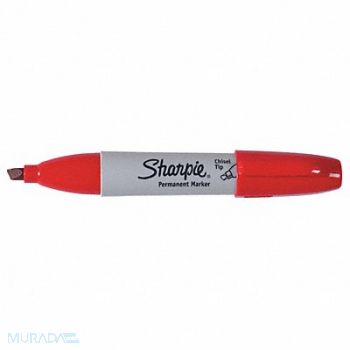 Red Sharpie Chisel Tip Perm Marker PK12, 51DH24