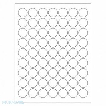 TAPE LOGIC Laser Label Circle 1 PK6300, 51MY19