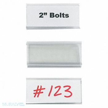 WIRE-RAC Label Holders Snap-On 3x1 5/16 PK25, 51DV90