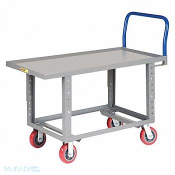 LITTLE GIANT Platform Truck Adj Height Lipped 24x48, 51KZ50