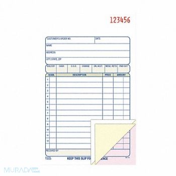 ADAMS BUSINESS FORMS Book Carbonless Sales Form, 51LC24