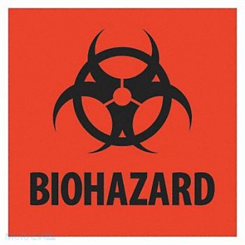 TAPE LOGIC Label Biohazard 2x2, 51MR57