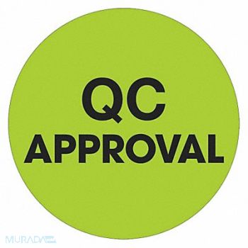 TAPE LOGIC Label QC Approval Circle 1, 51MU48