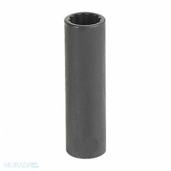 GREY PNEUMATIC Impact Socket Metric 15mm 2-9/16in.L Hex, 36WA67