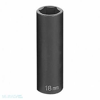 GREY PNEUMATIC Socket 18mm 1/2 D Impact 6pt. D, 51PA21