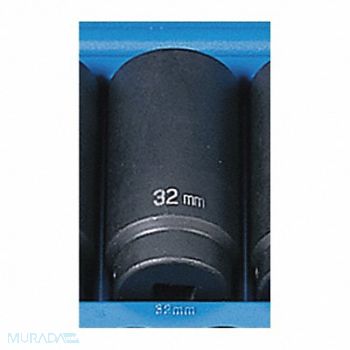 GREY PNEUMATIC Socket 32mm 1/2 D Impact 6pt. D, 51PF99