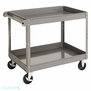 TENNSCO Two Shelf Metal Cart 24x36x32H Gray, 51UL74