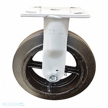 FAIRBANKS Casters Rubber/Mold-on Rigid 8, 51UP32