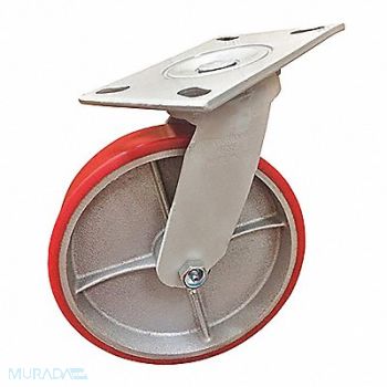 FAIRBANKS Mold-on Caster Swivel Polyurethane 6, 51UP97