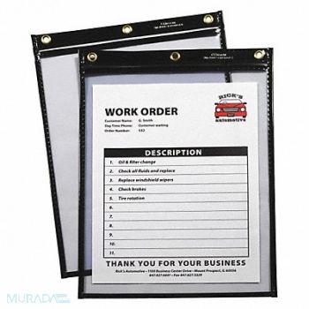 C-LINE Shop Ticket Holder 9x12 Black PK15, 51VE46