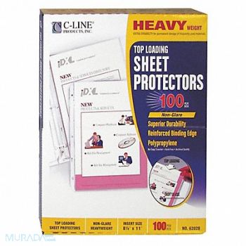 C-LINE Sheet Protector Poly Non-Glare PK100, 51VE61