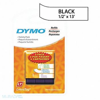 DYMO Paper/Plastic Label Tape 0.5 x13 ft PK3, 51VM37