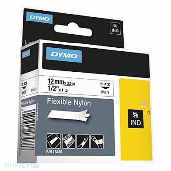 DYMO Label Tape 0.5 Flex Nylon White, 51VM71