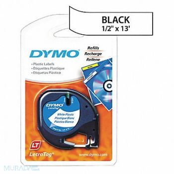 DYMO Label Tape 0.5 Black On White, 51VN30