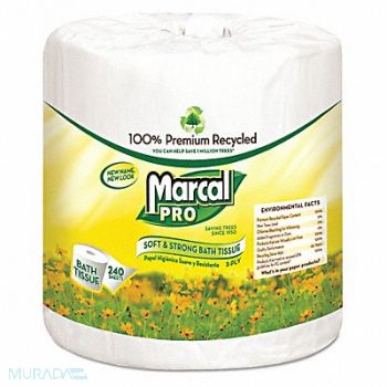 MARCAL PRO Recycled Bathroom Tissue White PK48, 51XG31