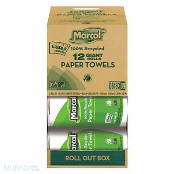 MARCAL Towel Kitchen Roll White PK12, 51XG41